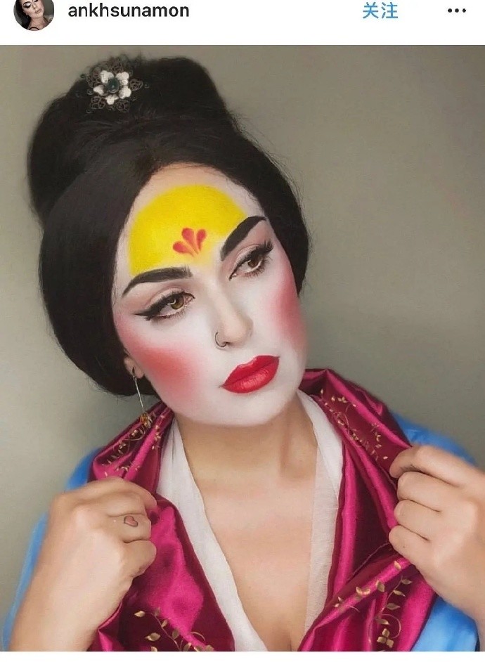 国外把刘亦菲《花木兰》里的丑八怪妆当传统妆容效仿,惹网友不满