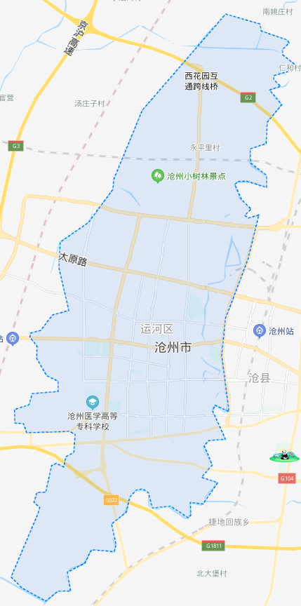 沧州市运河区地图范围图片