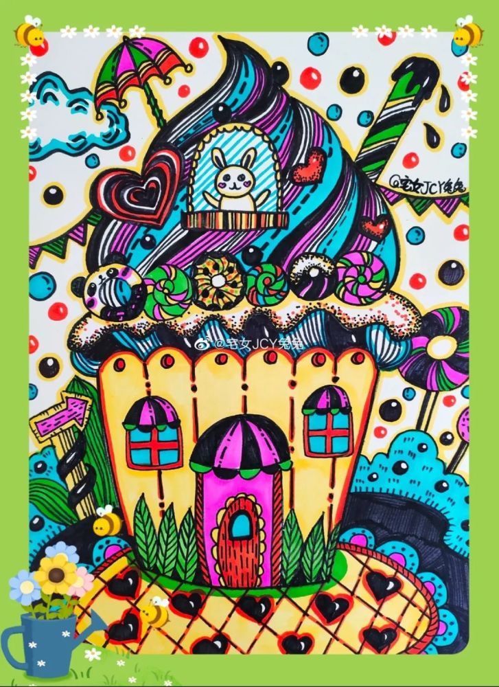 超经典儿童线描范画,每张都是学习的好素材,收藏它们省了一笔材料费