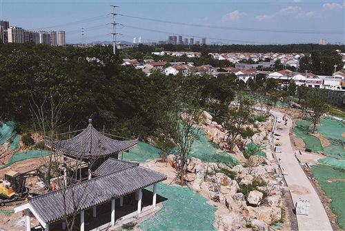 秦媛 摄2020年市政重点工程,徐州园博会分址之一的辛山山体公园建设
