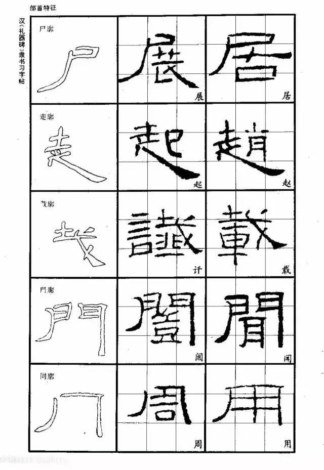 怎麼開始學習隸書筆畫偏旁部首單字的乾貨教程