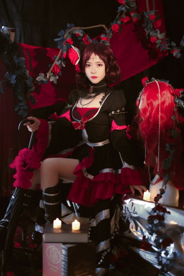 cos:王者荣耀,露娜·哥特玫瑰|露娜·哥特玫瑰|多肉