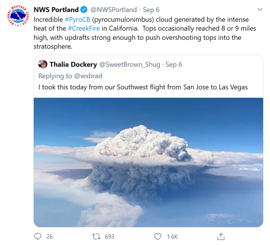 美国|2020年怎么了？美国大火烟雾进入约14公里高空，又突降近33°C下雪