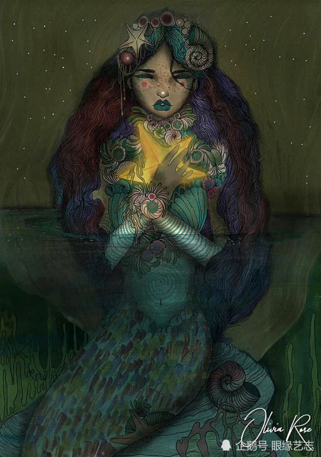 全职画画仅2年的年轻妈妈,却画出体系庞大的幻想人鱼宇宙|olivia rose