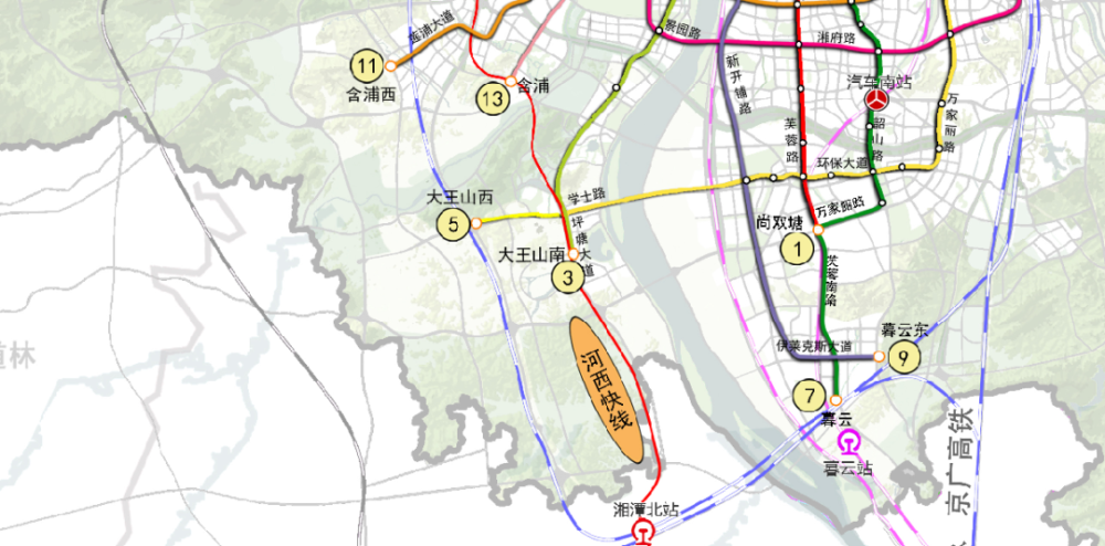 截取自长沙市轨道交通线网规划修编,仅供参考大王山的发展,正日渐加快