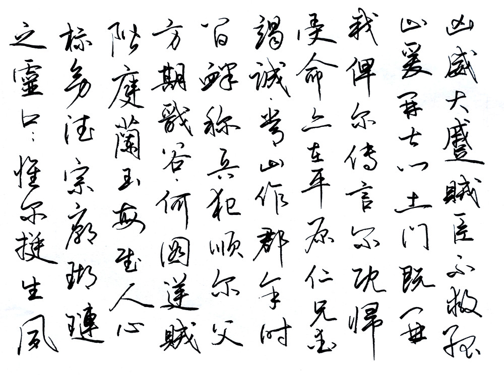 宗少林硬笔书法美工钢笔书颜真卿祭侄文稿尽显硬笔书法之美