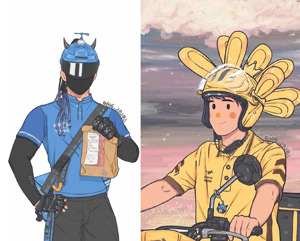 外卖骑士惊现63度高温网友称恶灵骑士穿越次元饿了么皮肤再次更新