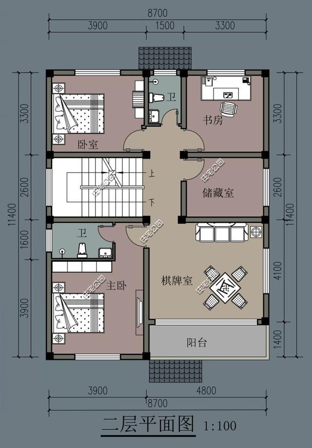 宽9米深12米自建房图纸图片