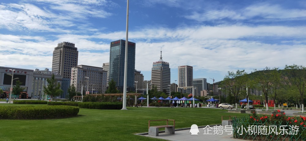 隨拍大美甘肅省平涼市城市風光,風景如畫,溫度適宜涼爽