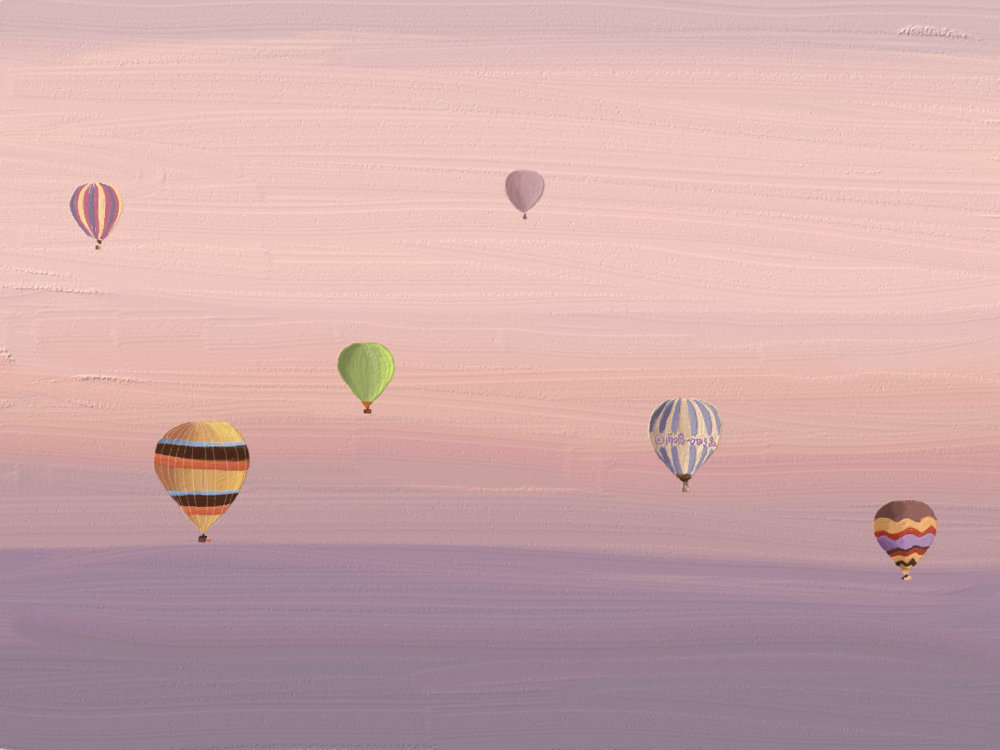 超清朋友圈背景图清新唯美干净油画风