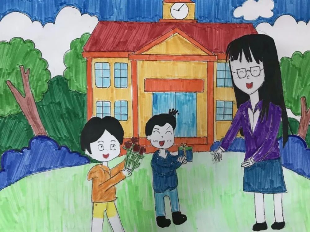 除了绘画小达人十二师还隐藏了许多小艺术家呢为献礼教师节他们纷纷