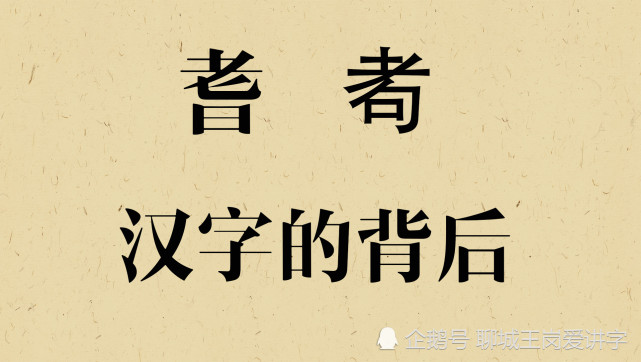 汉字的故事 通过 耆耇 2个字 看汉字文化博大精深 汉字 老人 说文解字