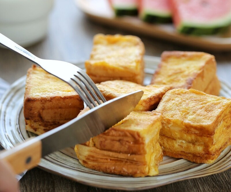 鸡蛋吐司西多士下午茶,港式茶餐厅必点爆款早餐,香甜软嫩超美味