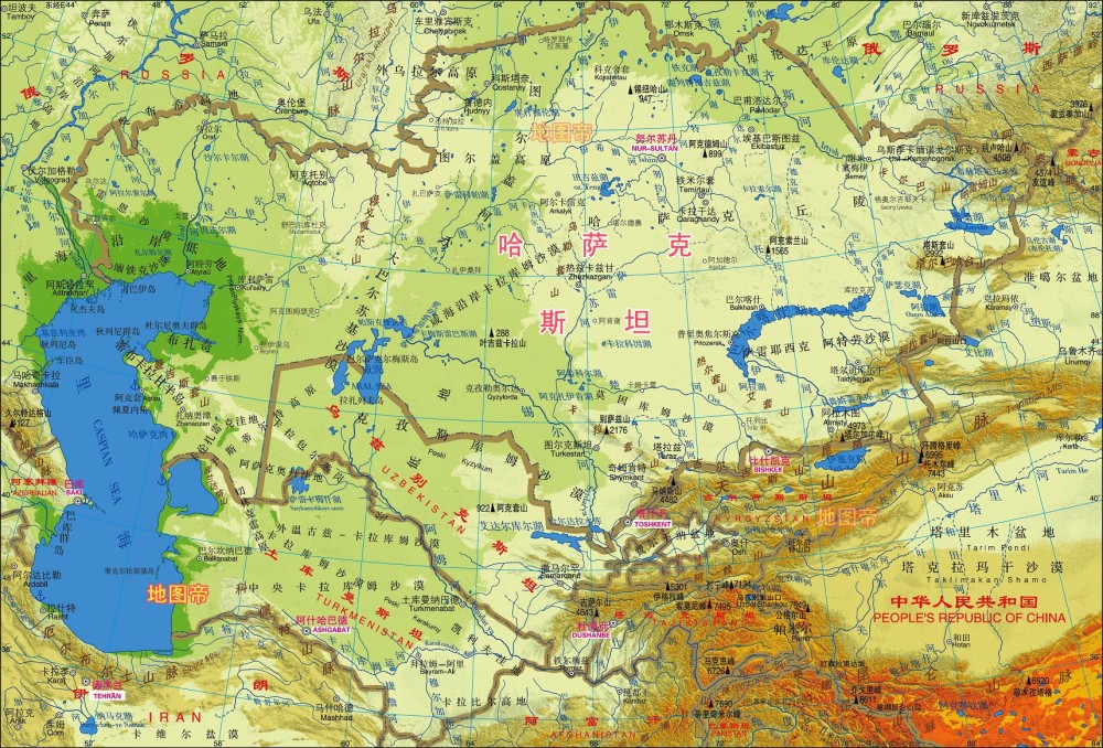 中亚五国，各有什么特色?看地图一目了然