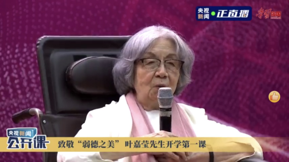 叶嘉莹|白岩松向叶嘉莹先生请教“弱德之美”，她吟诵了这样一首词……