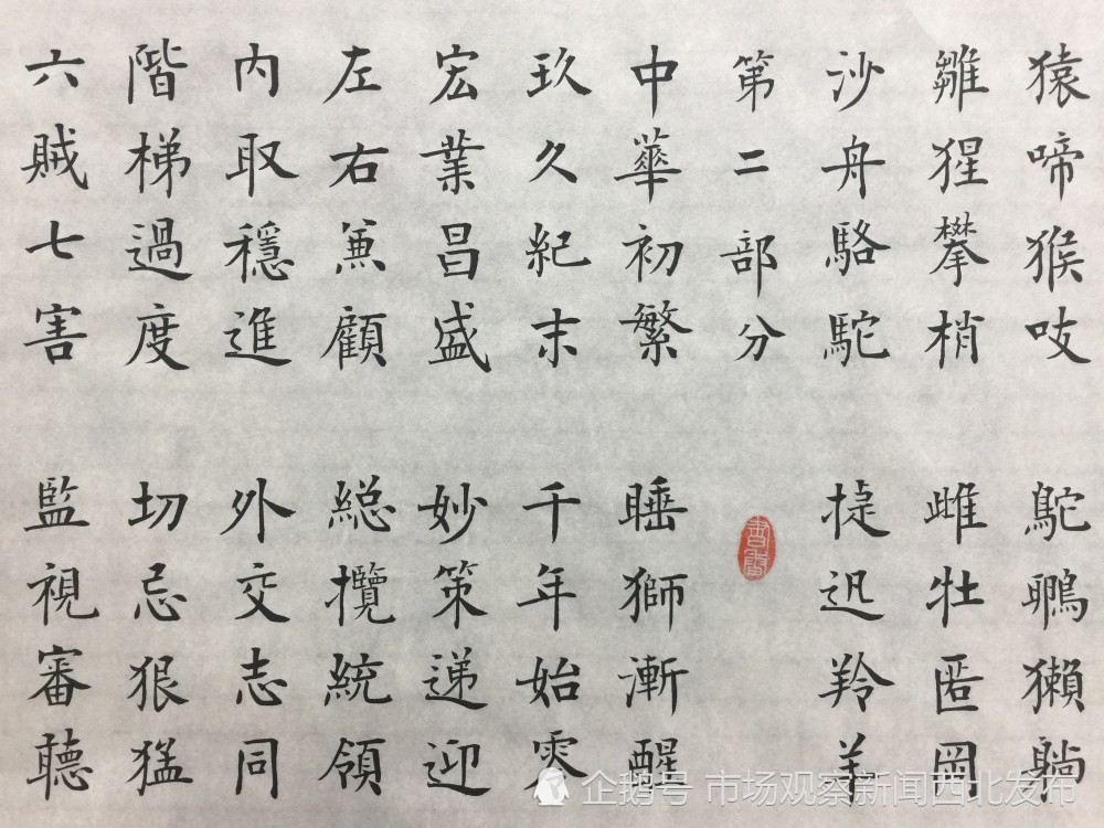 楷书|龙新社四千字文楷书作品欣赏