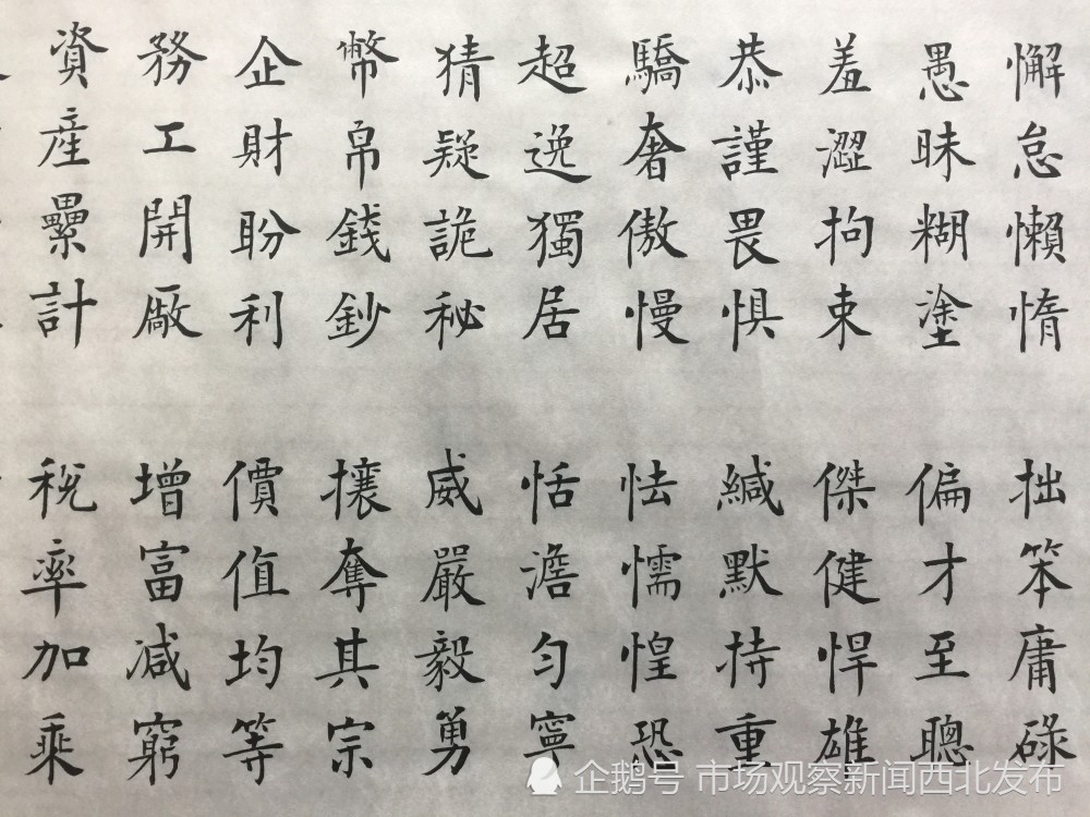 楷书|龙新社四千字文楷书作品欣赏
