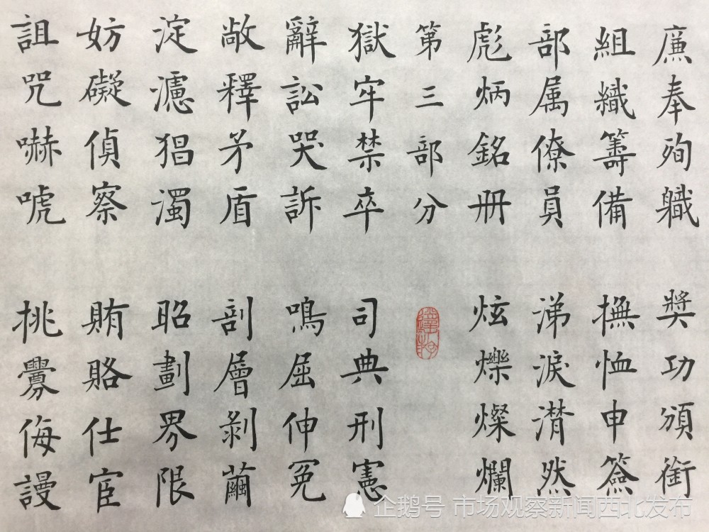 楷书|龙新社四千字文楷书作品欣赏