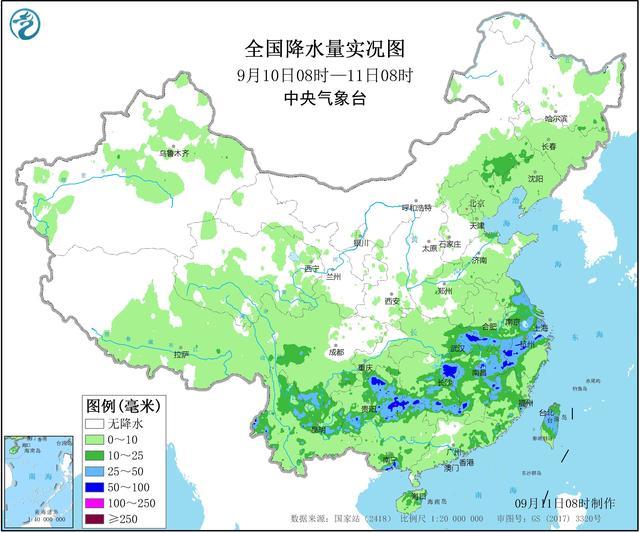 未来3天 新一轮强降雨将 登陆 以下区域 9月11 14日 天气预报 腾讯新闻