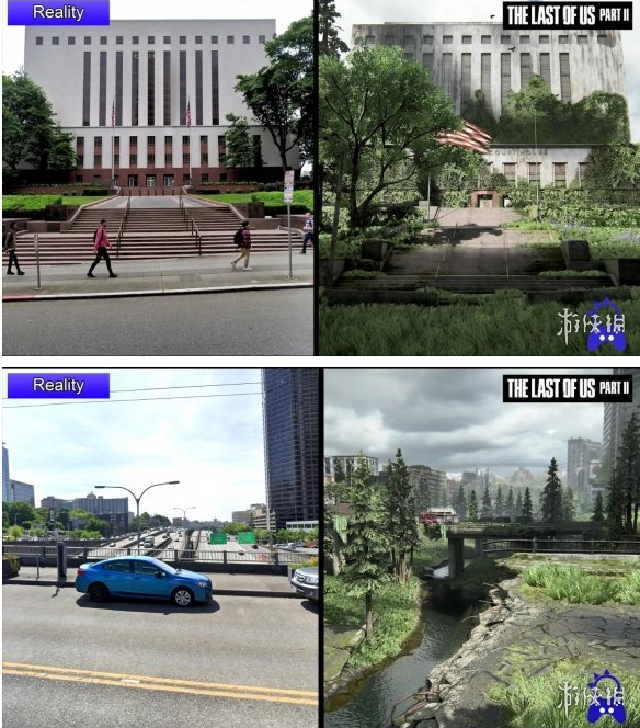 《美国末日2》高度还原西雅图,游戏vs现实场景对比!