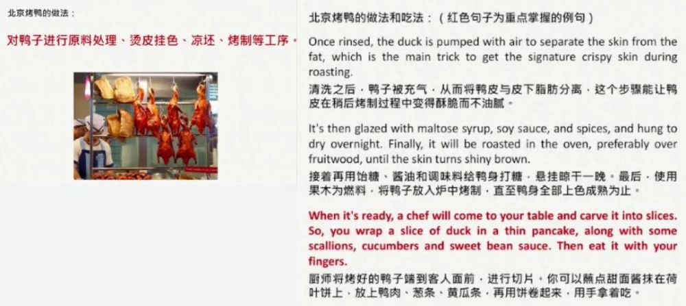 北京烤鸭的口感与味道描述◆