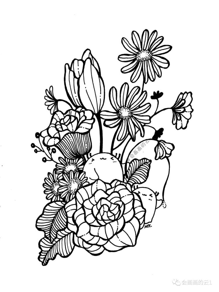 线描画|一支笔就可以画的线描画，一步一步教你画，新手也可以