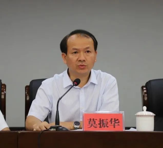 区委书记莫振华在会上发表重要讲话,并提出意见.