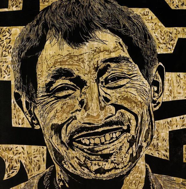 笑的大地——小岗村人肖像版画作品展_腾讯新闻