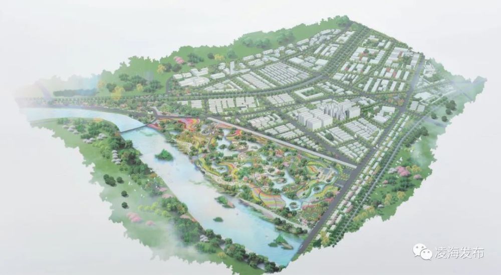 "双凌"协同发展示范区鸟瞰图"双凌协同"是锦州市委市政府的五大