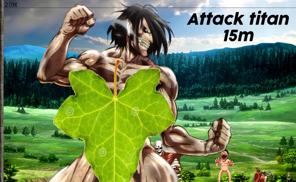 艾伦成为巨人后的身高图,初始形态只有4米,始祖骷髅形态俯视墙巨_腾讯