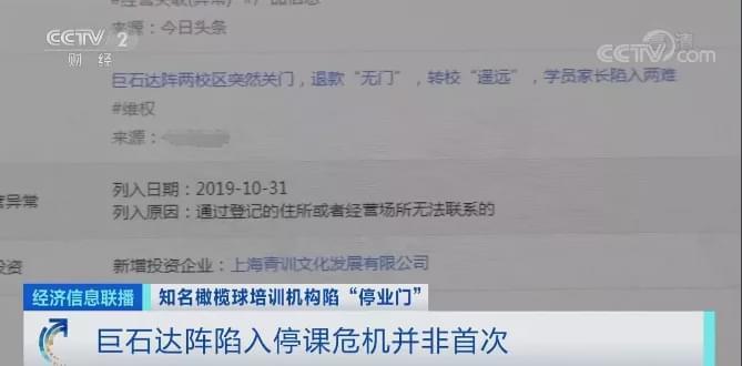 经济信息联播|知名橄榄球培训机构突然停业，几周前还在招收新生，家长追讨上千万学费