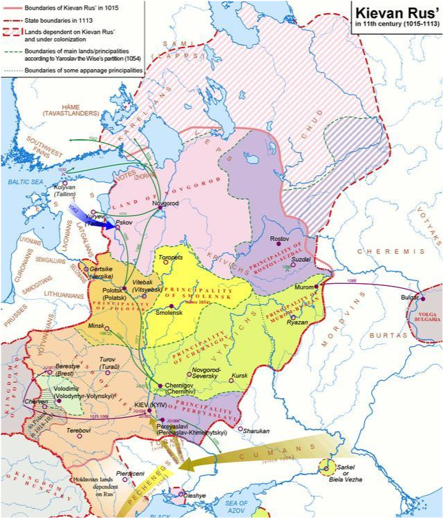 邀请瓦良格人(维京海盗一支)首领留里克当他们的大公(也有说是打下来)