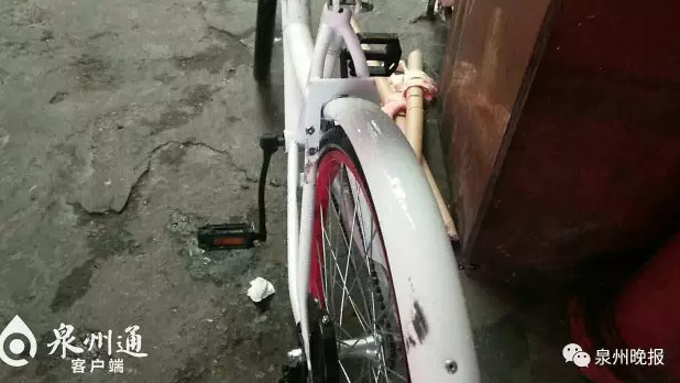 泉州共享单车惨遭市民蹂躏 车锁被锯车身被磨