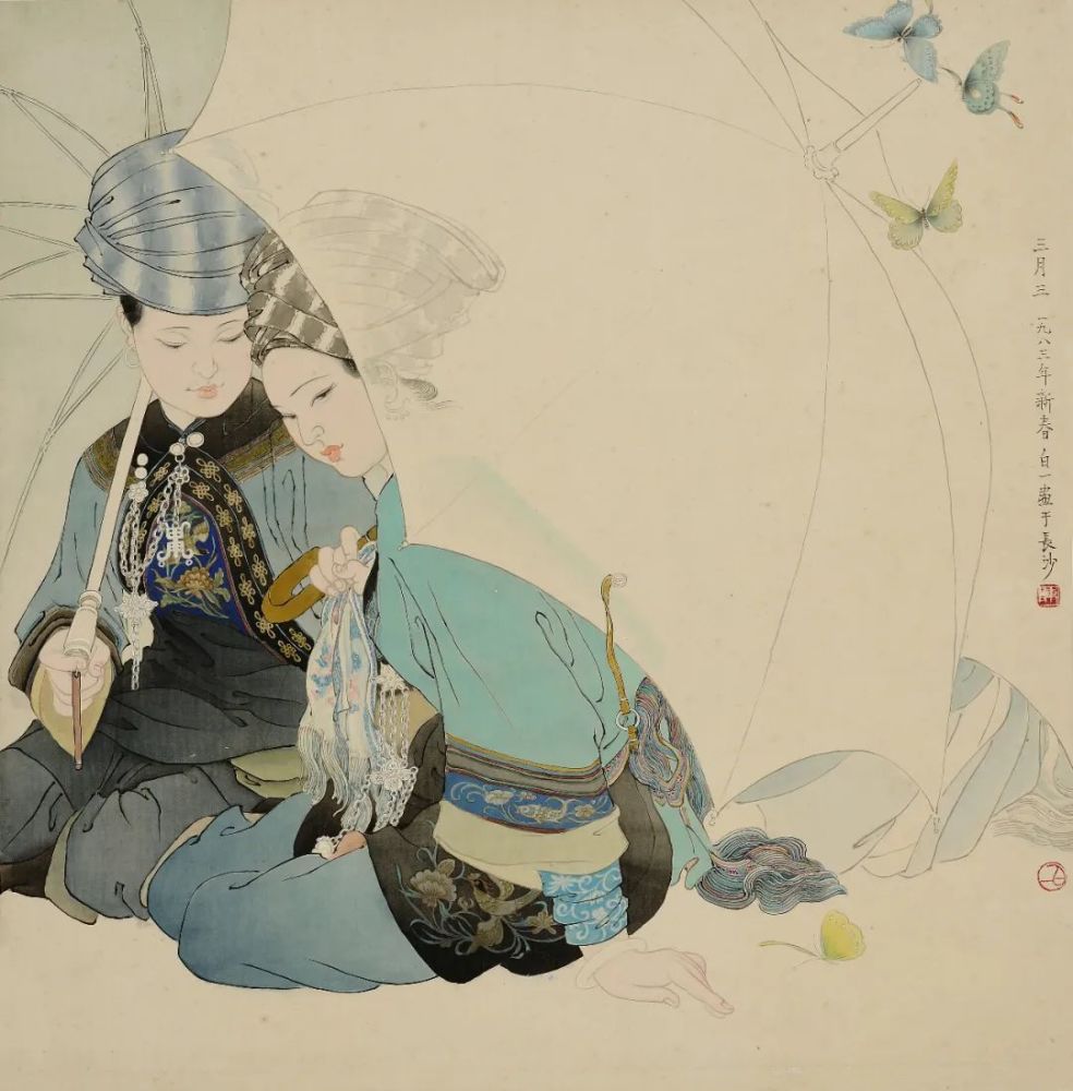 陈白一|著名工笔人物画家陈白一人物画作品欣赏