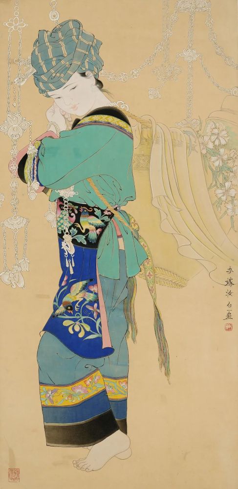 陈白一|著名工笔人物画家陈白一人物画作品欣赏