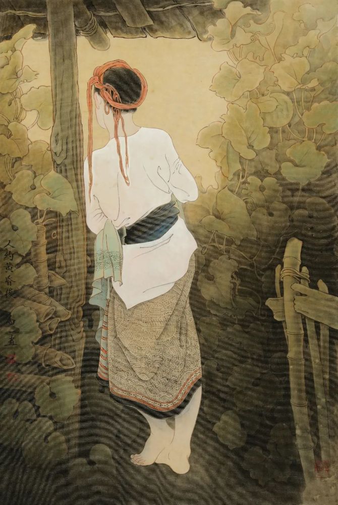 陈白一|著名工笔人物画家陈白一人物画作品欣赏