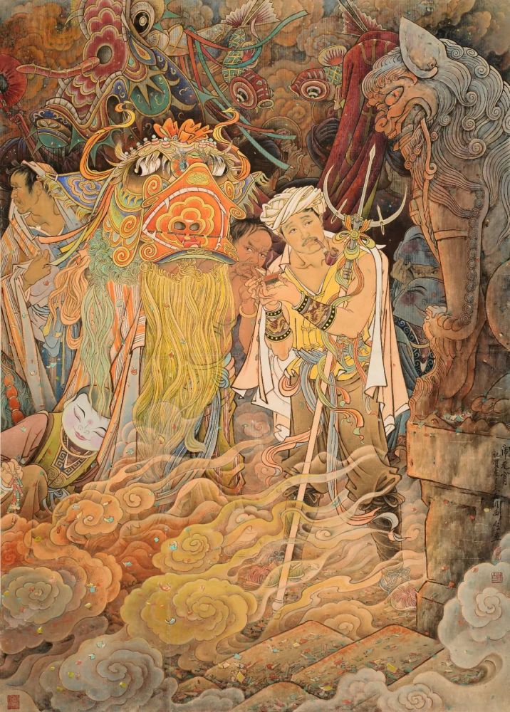 陈白一|著名工笔人物画家陈白一人物画作品欣赏