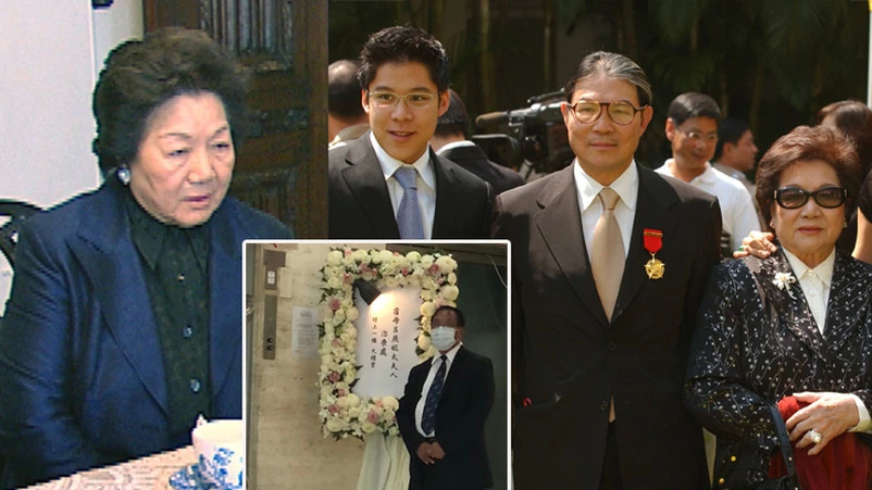 霍英东|霍英东夫人设灵，霍启刚郭晶晶打点至晚上，7岁儿子帮忙折祭品