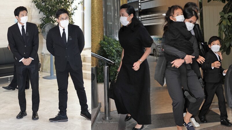 霍英东|霍英东夫人设灵，霍启刚郭晶晶打点至晚上，7岁儿子帮忙折祭品