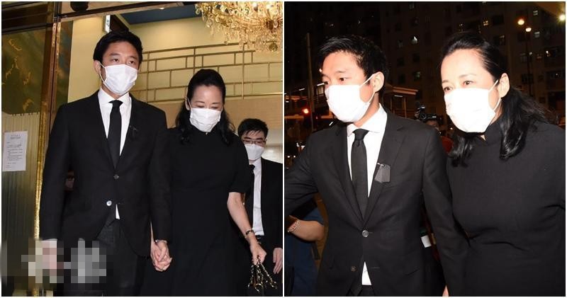 霍英东|霍英东夫人设灵，霍启刚郭晶晶打点至晚上，7岁儿子帮忙折祭品