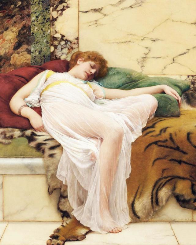 维多利亚时代画家约翰威廉格威德的神秘人生(二):迷人韵味人体油画