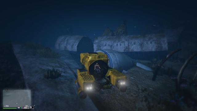 gta5:海底探秘"失事的飞机"