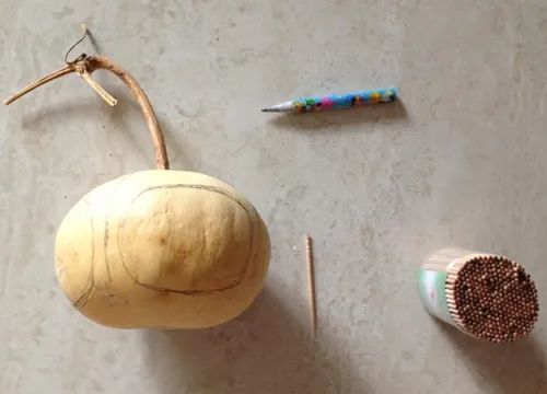 葫芦|巧用柿子葫芦做蝈蝈笼