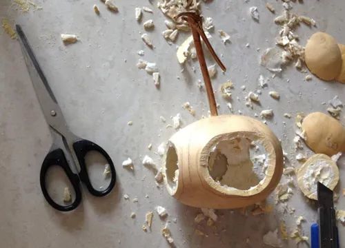 葫芦|巧用柿子葫芦做蝈蝈笼