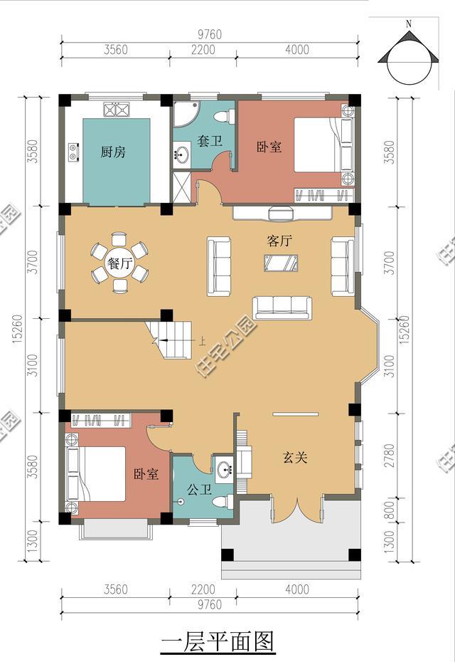 宅基地长是16米宽是11米盖二层怎样设计好看