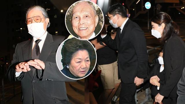 吕燕妮|霍英东原配吕燕妮出殡，孙子霍启刚带着妻子郭晶晶和3个孩子送别