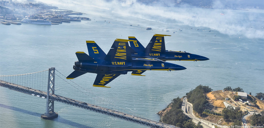 资料图:美国海军战机蓝天使表演队的战机