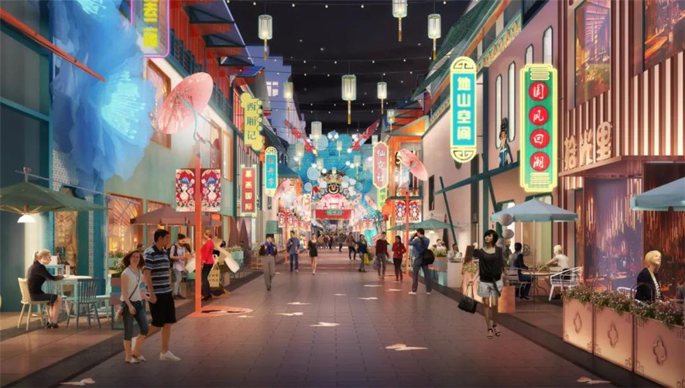 同样,在商业街的设计中,店招无疑可以在很大程度上提升商业氛围