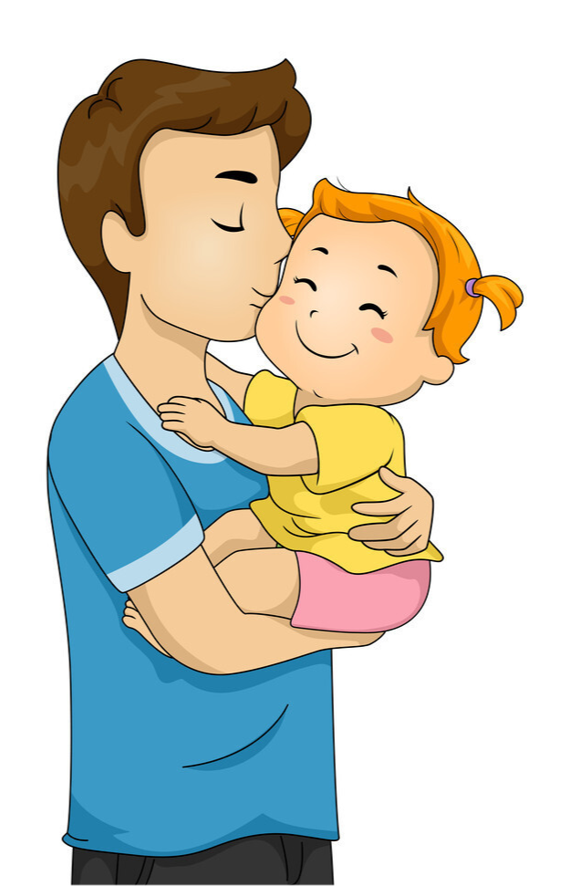 爸爸抱着两个女儿睡觉儿子晾在一边儿子我好像不是亲生的