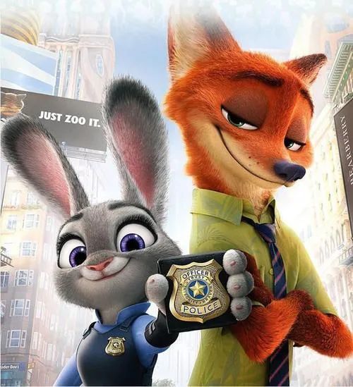 《疯狂动物城:朱迪弱小的兔子从小就梦想成为一名警察,但兔窝镇的